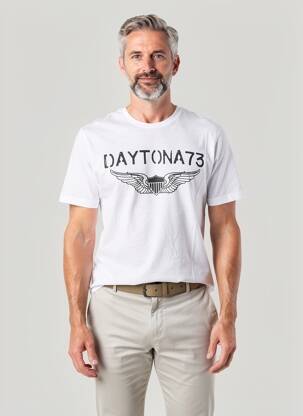 Tricou elasticitate mâneci scurte alb DAYTONA bărbat