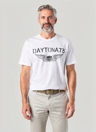 Tricou elasticitate mâneci scurte alb DAYTONA bărbat