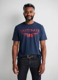 Tricou elasticitate mâneci scurte albastru DAYTONA bărbat