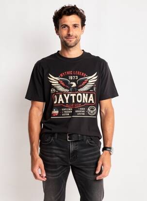 Tricou elasticitate mâneci scurte negru DAYTONA bărbat