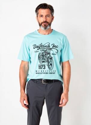 Tricou elasticitate mâneci scurte albastru deschis DAYTONA bărbat