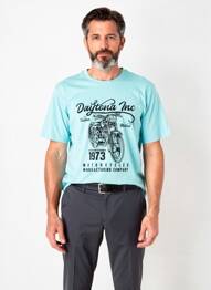 Tricou elasticitate mâneci scurte albastru deschis DAYTONA bărbat