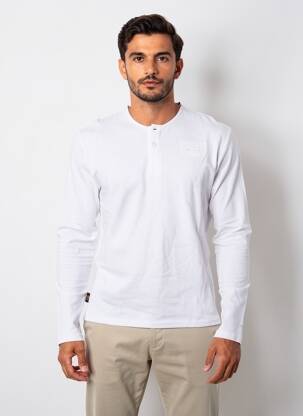 Tricou elasticitate mâneci lungi alb DAYTONA bărbat