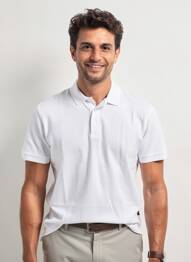 Polo elasticitate fără mâneci alb DAYTONA bărbat