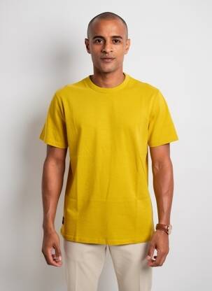 Tricou croială dreaptă mâneci scurte galben DAYTONA bărbat