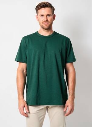 Tricou croială dreaptă mâneci scurte verde închis DAYTONA bărbat