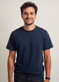 Tricou croială dreaptă mâneci scurte albastru DAYTONA bărbat