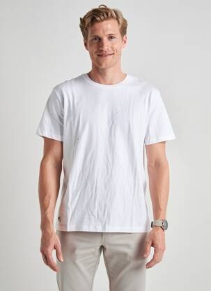 Tricou croială cambrată mâneci scurte alb DAYTONA bărbat