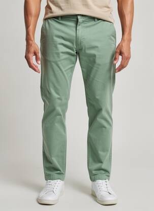 Pantalon chino elasticitate mărime normală verde DAYTONA bărbat