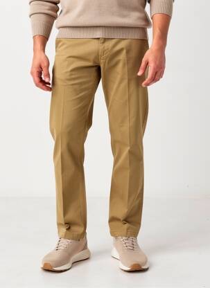 Pantalon drept țesătură poplin mărime normală maro DAYTONA bărbat