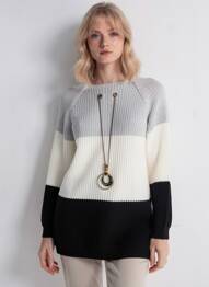 Pulover tunică elasticitate mâneci lungi gri QUATTRO femme