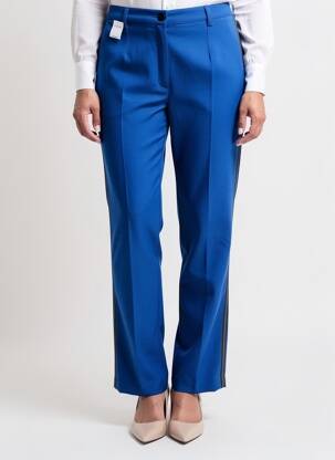 Pantalon slim talie elastică mărime normală albastru JUMFIL femeie