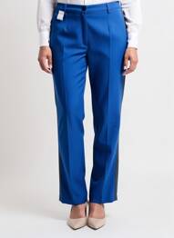 Pantalon slim talie elastică mărime normală albastru JUMFIL femeie