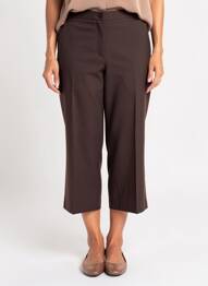 Pantalon trei sferturi croială dreaptă mărime normală maro BRUNO SAINT HILAIRE femme