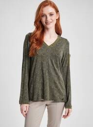 Tricou mâneci lungi mâneci lungi verde VOODOO femeie