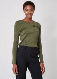 Tricou mâneci lungi mâneci lungi verde VOODOO femme