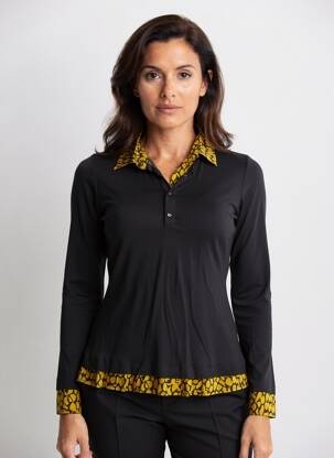 Top mâneci lungi mâneci lungi negru VOODOO femeie