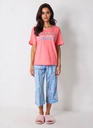 Pijama mâneci scurte portocaliu MASSANA femme