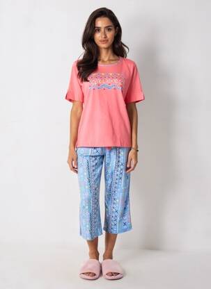 Pijama mâneci scurte portocaliu MASSANA femme