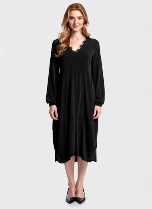 Rochie midi mâneci lungi mâneci lungi negru ALAIN MURATI femeie