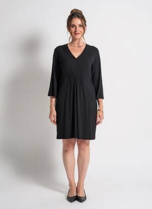 Rochie scurtă mâneci lungi mâneci lungi negru MASAI femeie