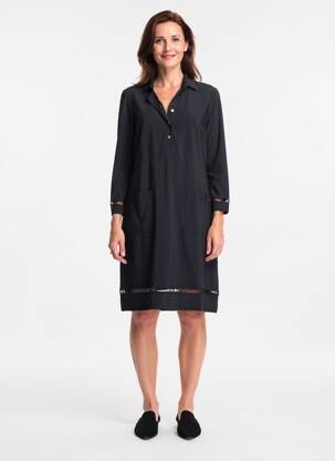 Rochie scurtă mâneci lungi mâneci lungi negru MC PLANET femeie