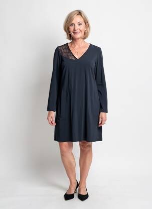 Rochie scurtă mâneci lungi mâneci lungi albastru MC PLANET femeie