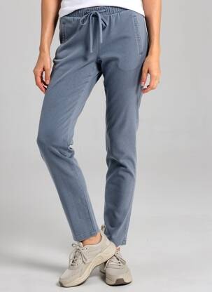 Pantalon slim talie elastică mărime normală albastru SO SOON femeie