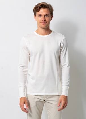 Tricou croială cambrată mâneci lungi alb EMINENCE bărbat