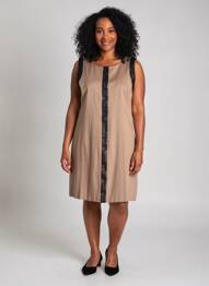 Rochie midi fără mâneci fără mâneci gri JUMFIL femeie