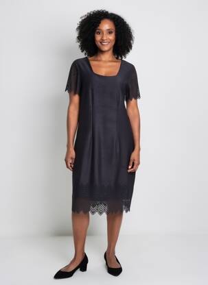 Rochie midi mâneci scurte mâneci scurte negru JUMFIL femeie