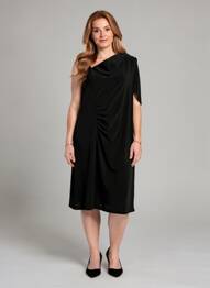 Rochie midi fără mâneci fără mâneci negru JUMFIL femeie