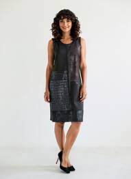 Rochie midi fără mâneci fără mâneci negru JUMFIL femeie