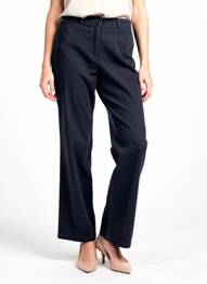 Pantalon drept elasticitate mărime normală albastru SAINT HILAIRE femme