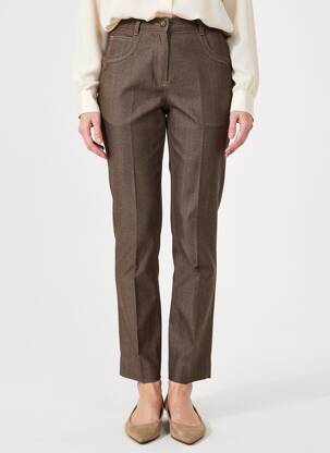 Pantalon drept elasticitate mărime normală maro JUMFIL femeie