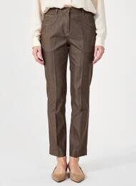Pantalon drept elasticitate mărime normală maro JUMFIL femme