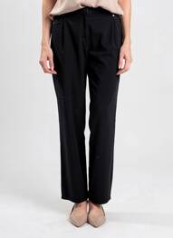 Pantalon drept elasticitate mărime normală negru JUMFIL femme