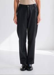 Pantalon drept elasticitate mărime normală negru JUMFIL femeie