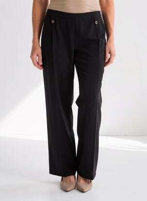 Pantalon drept țesătură crep mărime normală negru JUMFIL femeie
