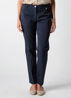 Pantalon slim talie elastică mărime normală albastru JUMFIL femeie