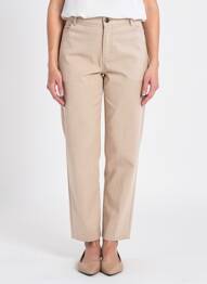 Pantalon drept elasticitate mărime normală bej JUMFIL femeie