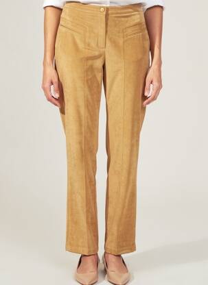 Pantalon slim elasticitate mărime normală maro JUMFIL femeie