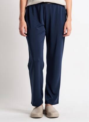 Pantalon slim talie elastică mărime normală albastru JUMFIL femeie