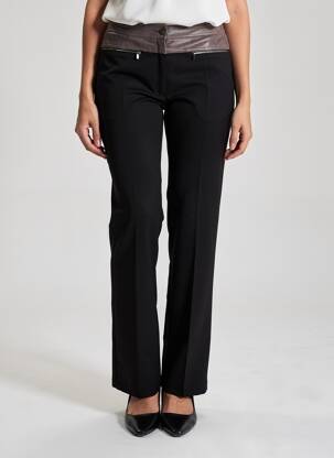 Pantalon slim elasticitate mărime normală negru JUMFIL femeie