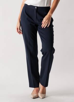 Pantalon slim talie elastică mărime normală albastru JUMFIL femeie