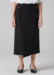 Fustă midi croială dreaptă negru JUMFIL femme