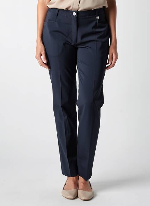 Pantalon slim talie elastică mărime normală albastru JUMFIL femme