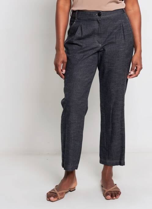 Pantalon 7/8 închidere cu fermoar sub clapetă cu nasturi mărime normală gri JUMFIL femme