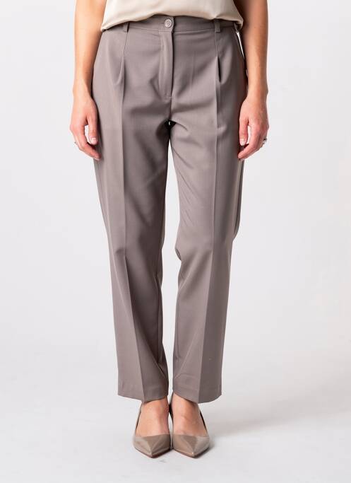 Pantalon trei sferturi elasticitate mărime normală gri JUMFIL femme