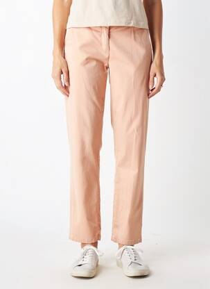 Pantalon chino țesătură poplin mărime normală roz CARLA KOPS femeie